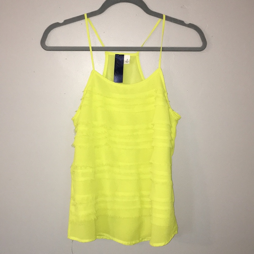 Bright yellow/green tank